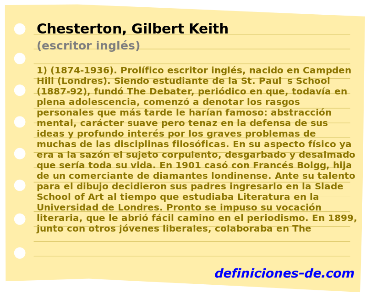 Chesterton, Gilbert Keith (escritor ingls)