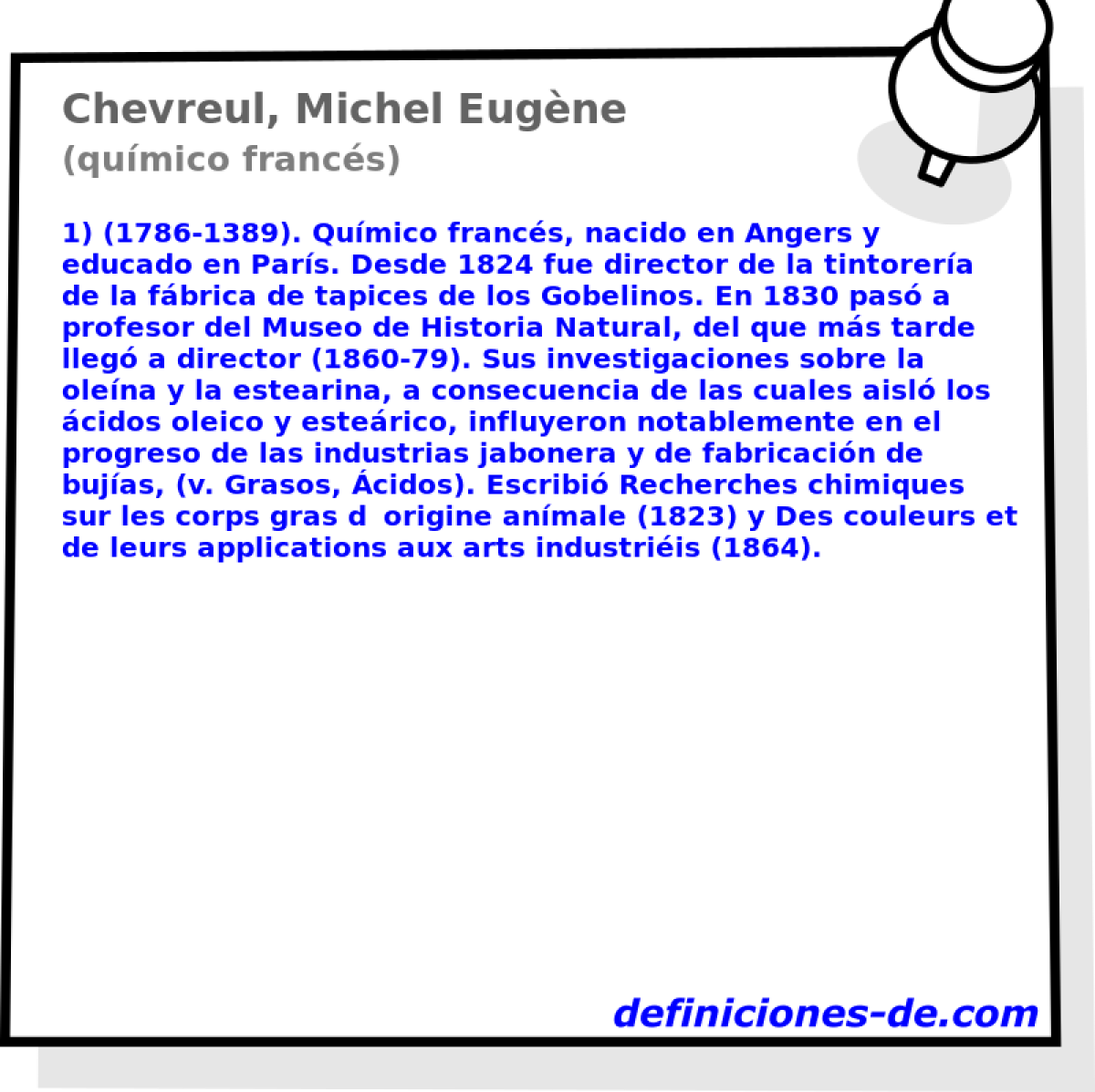 Chevreul, Michel Eugne (qumico francs)