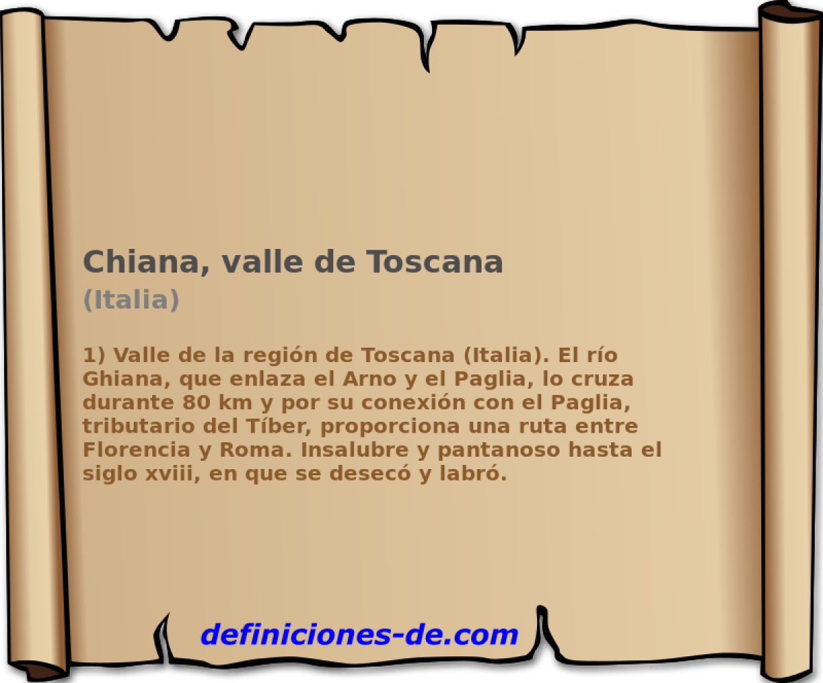 Chiana, valle de Toscana (Italia)