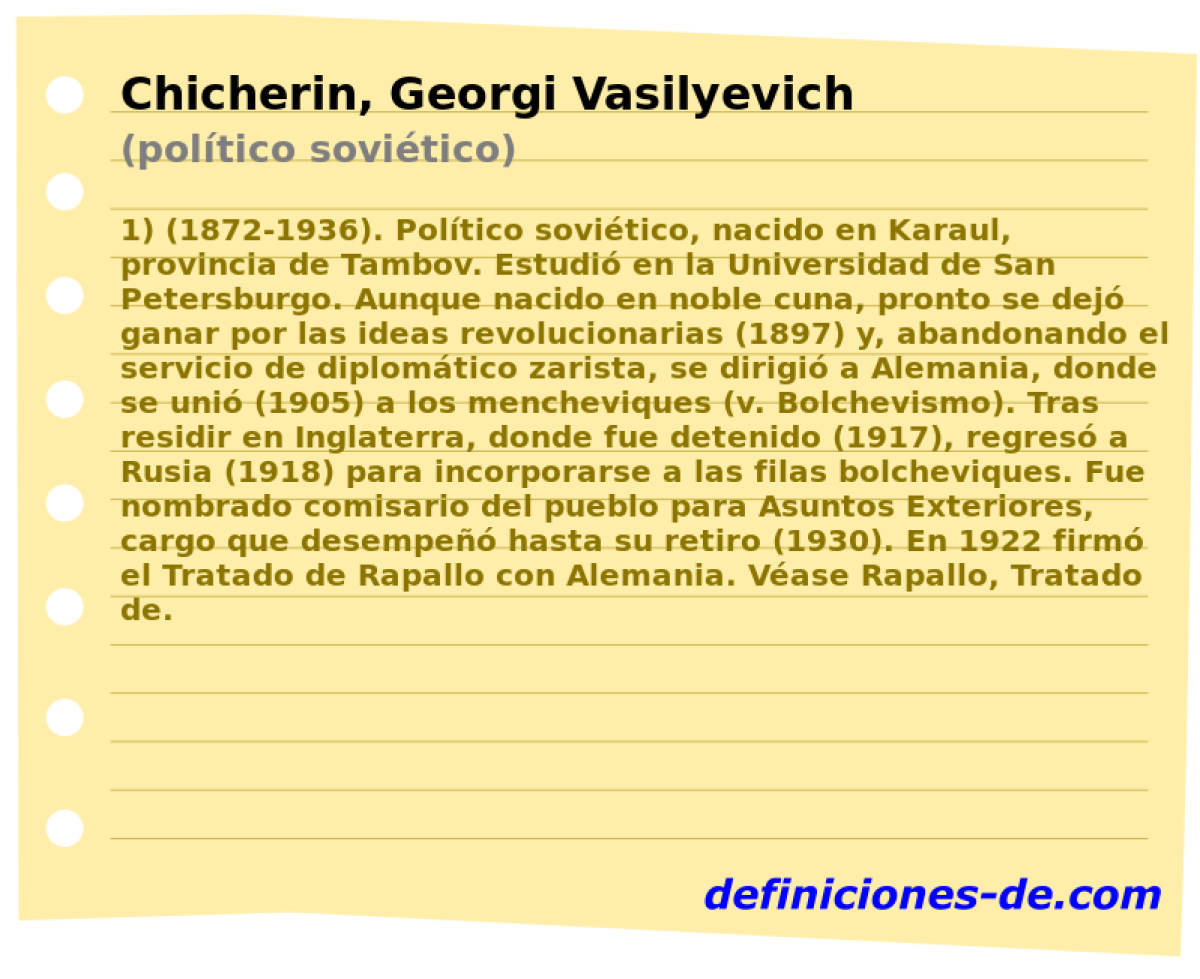 Chicherin, Georgi Vasilyevich (poltico sovitico)