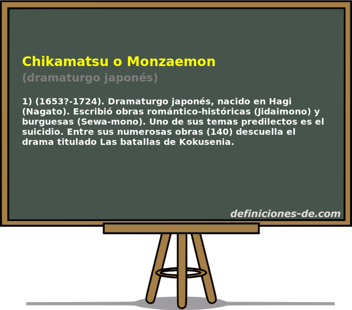 Chikamatsu o Monzaemon (dramaturgo japons)
