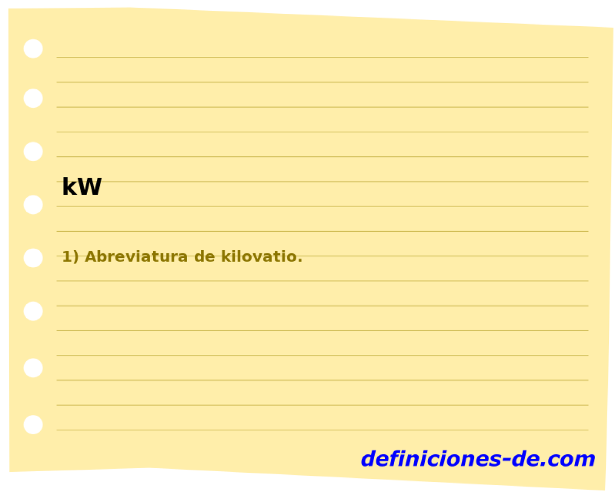 kW 