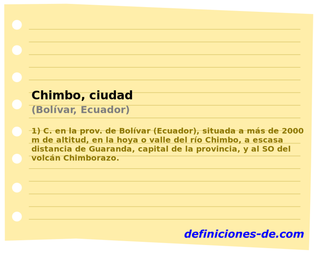 Chimbo, ciudad (Bolvar, Ecuador)