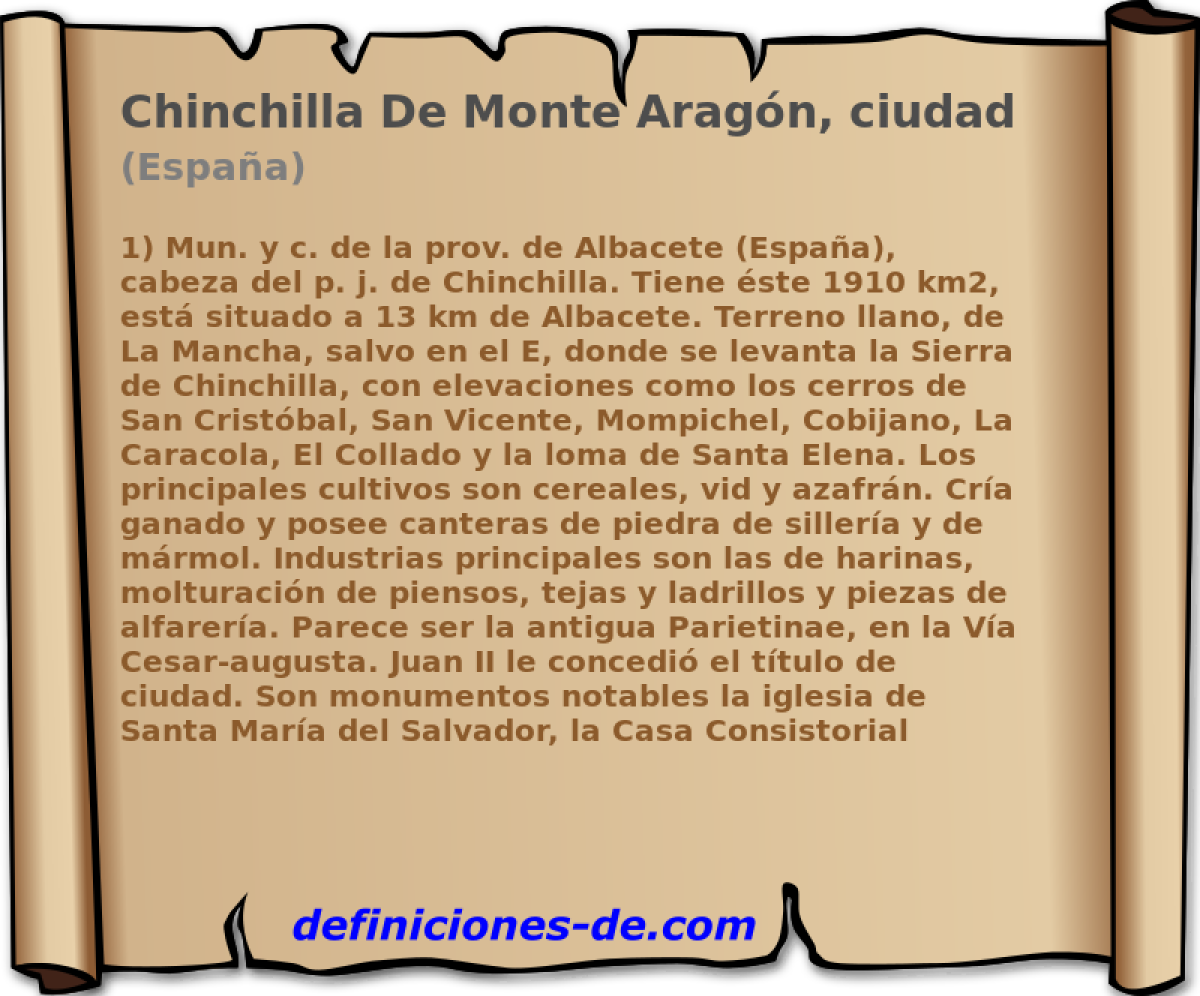 Chinchilla De Monte Aragn, ciudad (Espaa)