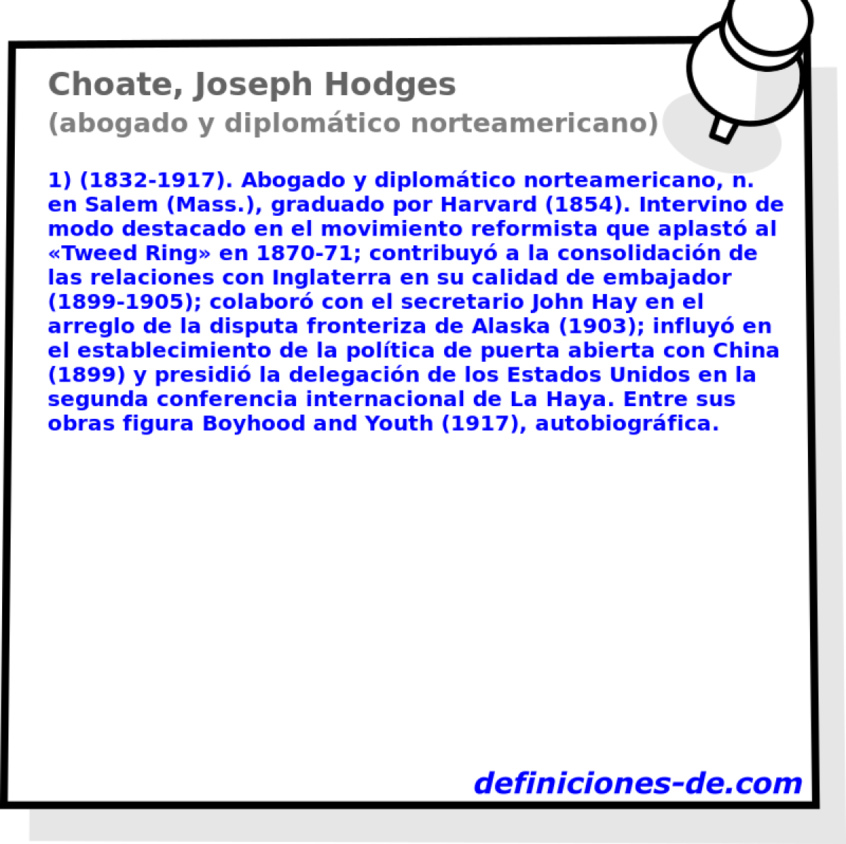 Choate, Joseph Hodges (abogado y diplomtico norteamericano)
