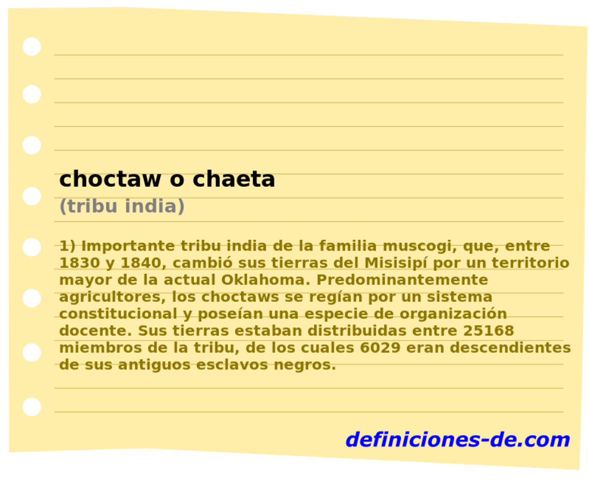 choctaw o chaeta (tribu india)
