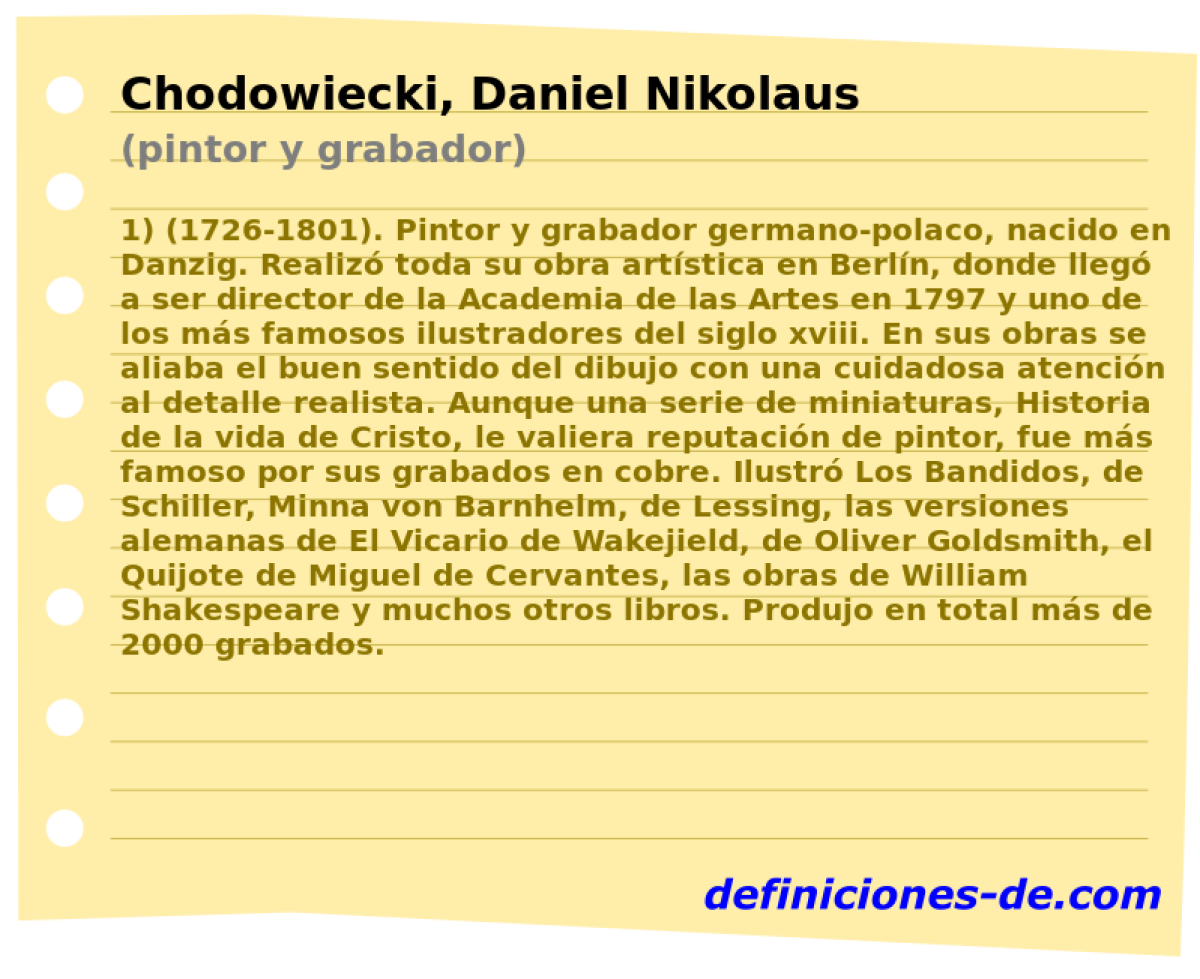 Chodowiecki, Daniel Nikolaus (pintor y grabador)