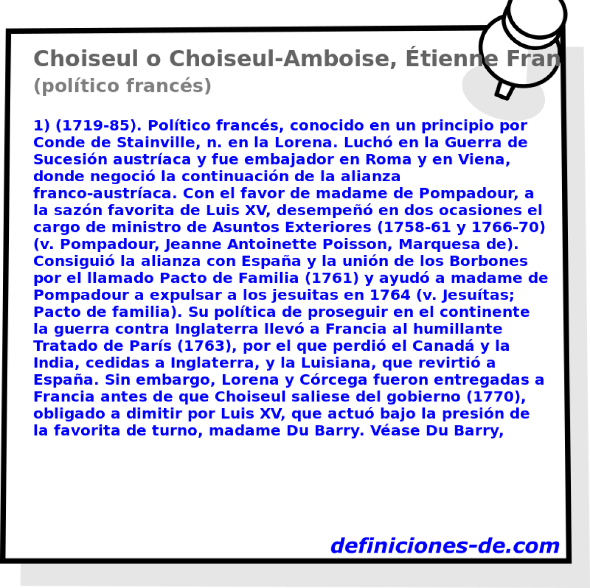 Choiseul o Choiseul-Amboise, tienne Franois (poltico francs)