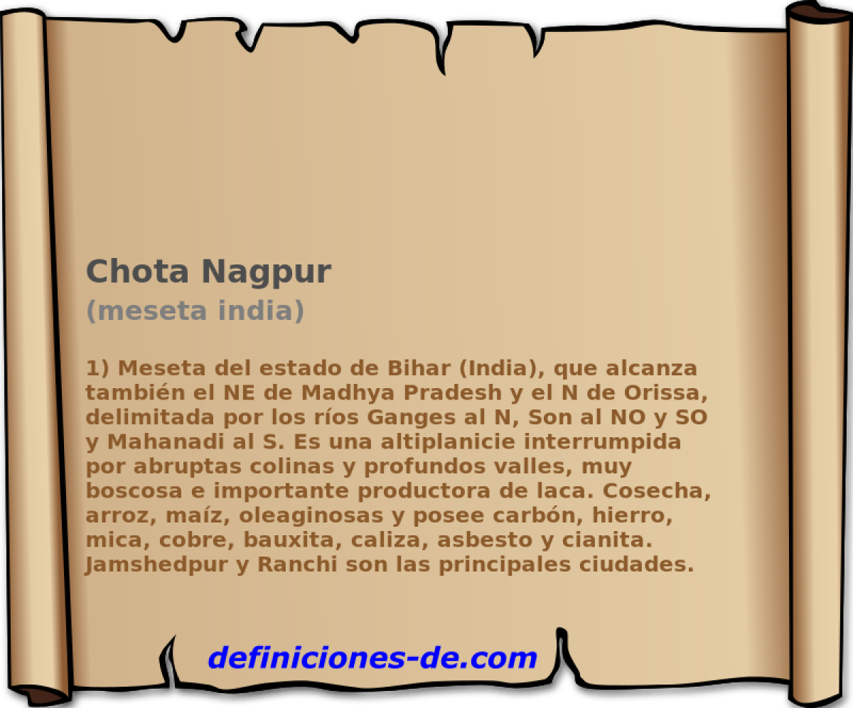 Chota Nagpur (meseta india)