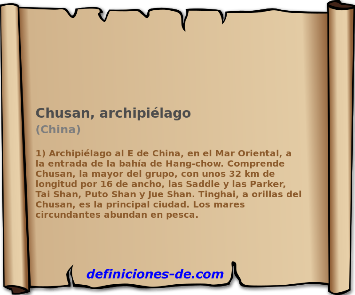 Chusan, archipilago (China)