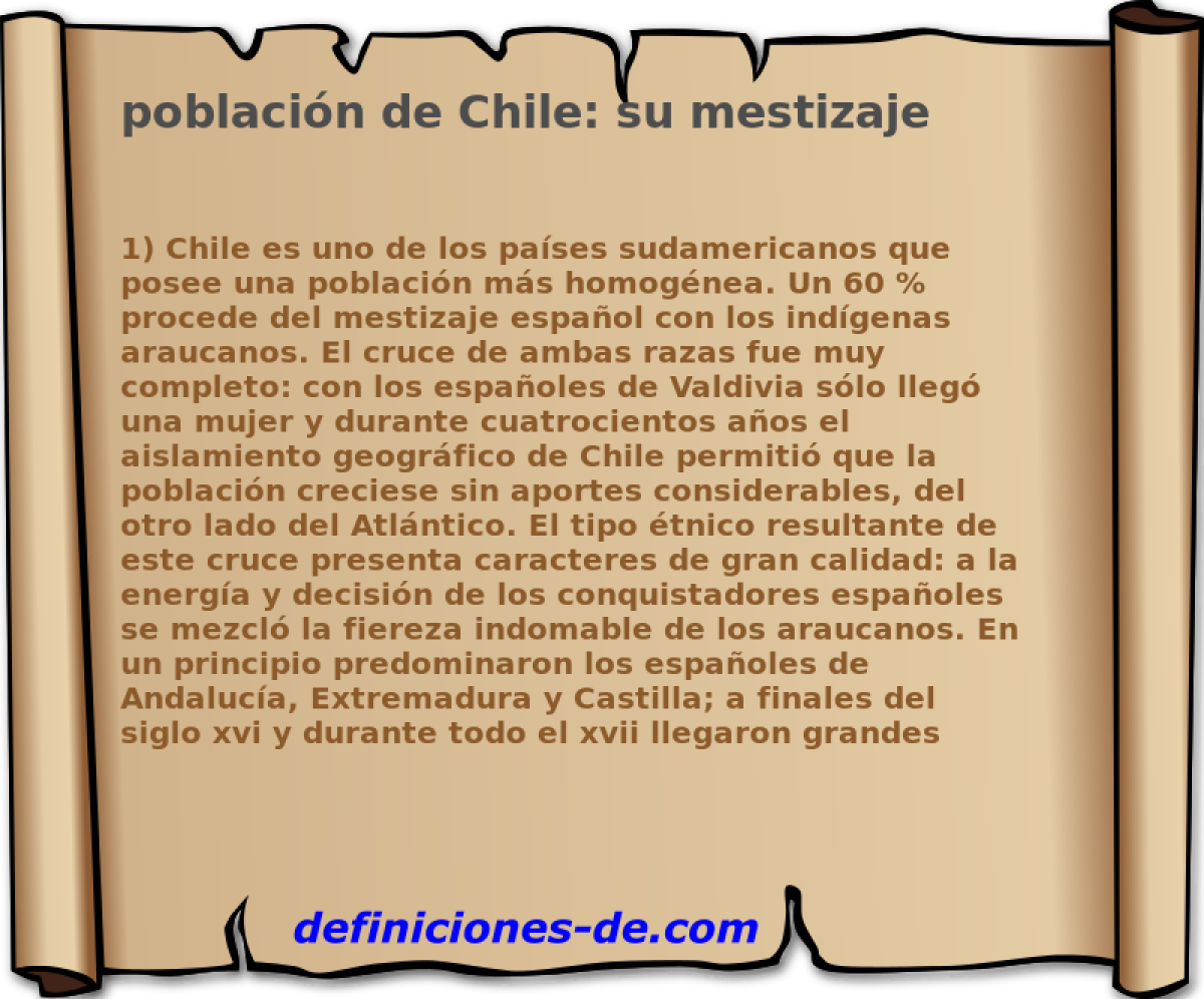 poblacin de Chile: su mestizaje 