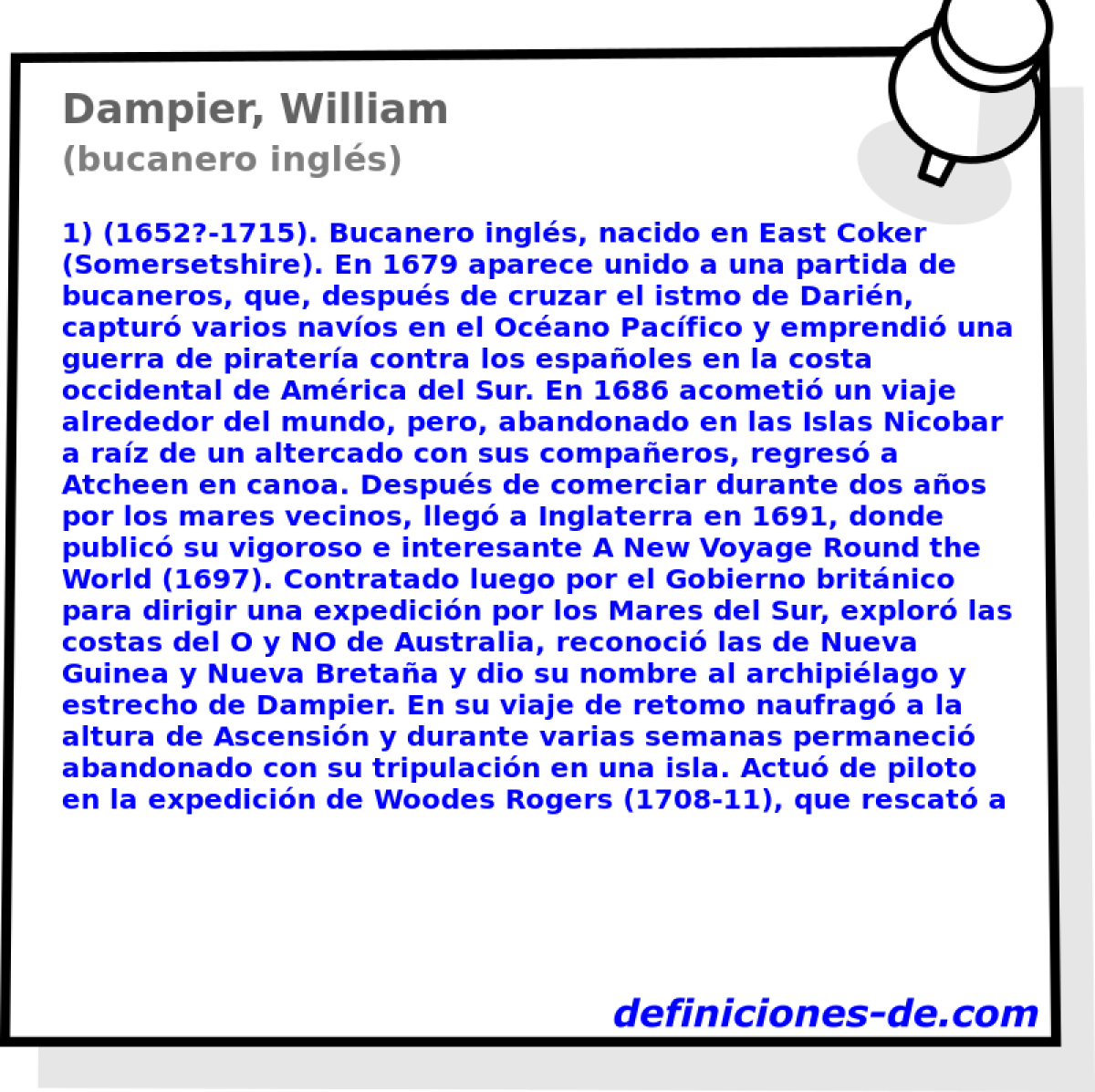 Dampier, William (bucanero ingls)