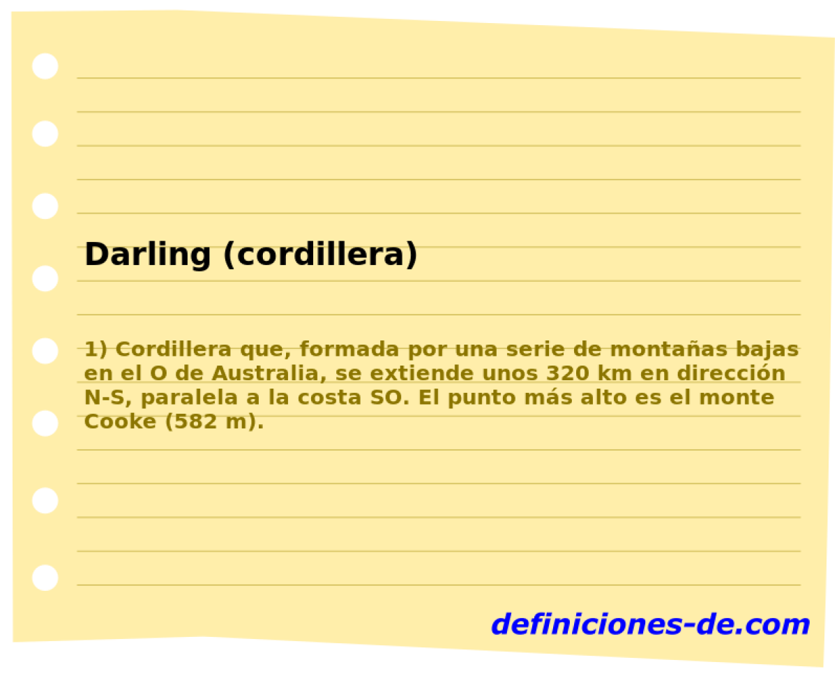 Darling (cordillera) 