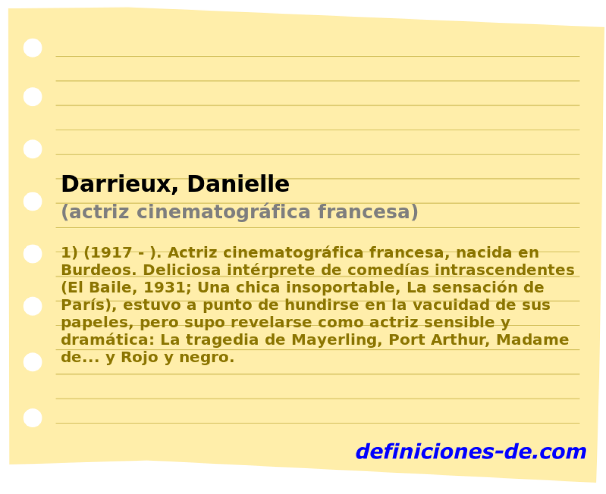 Darrieux, Danielle (actriz cinematogrfica francesa)