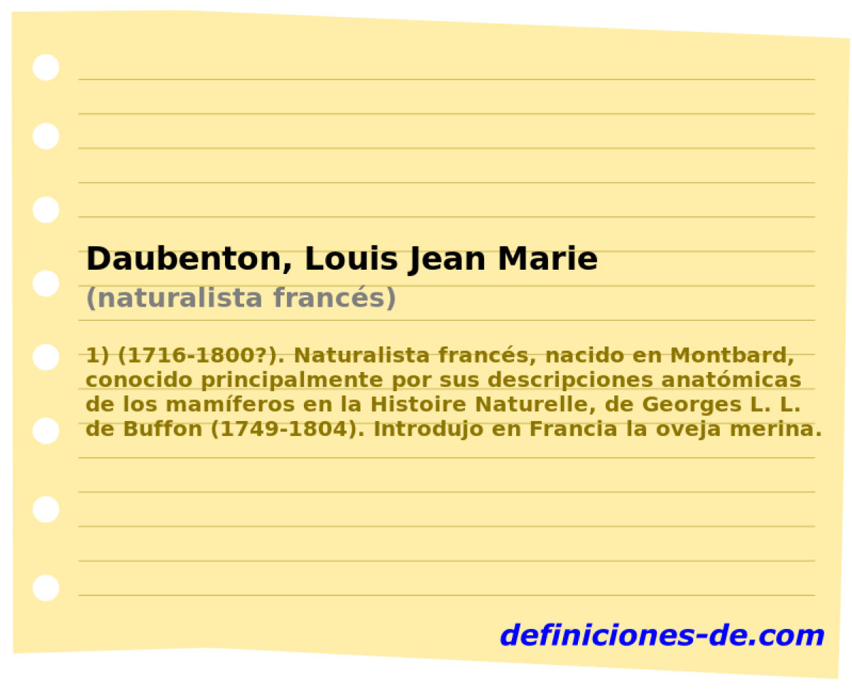 Daubenton, Louis Jean Marie (naturalista francs)