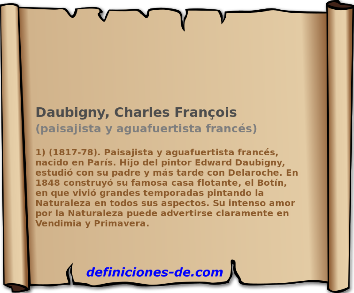 Daubigny, Charles Franois (paisajista y aguafuertista francs)