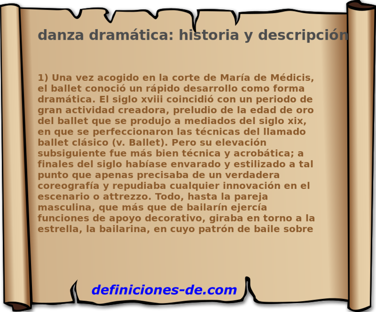 danza dramtica: historia y descripcin 
