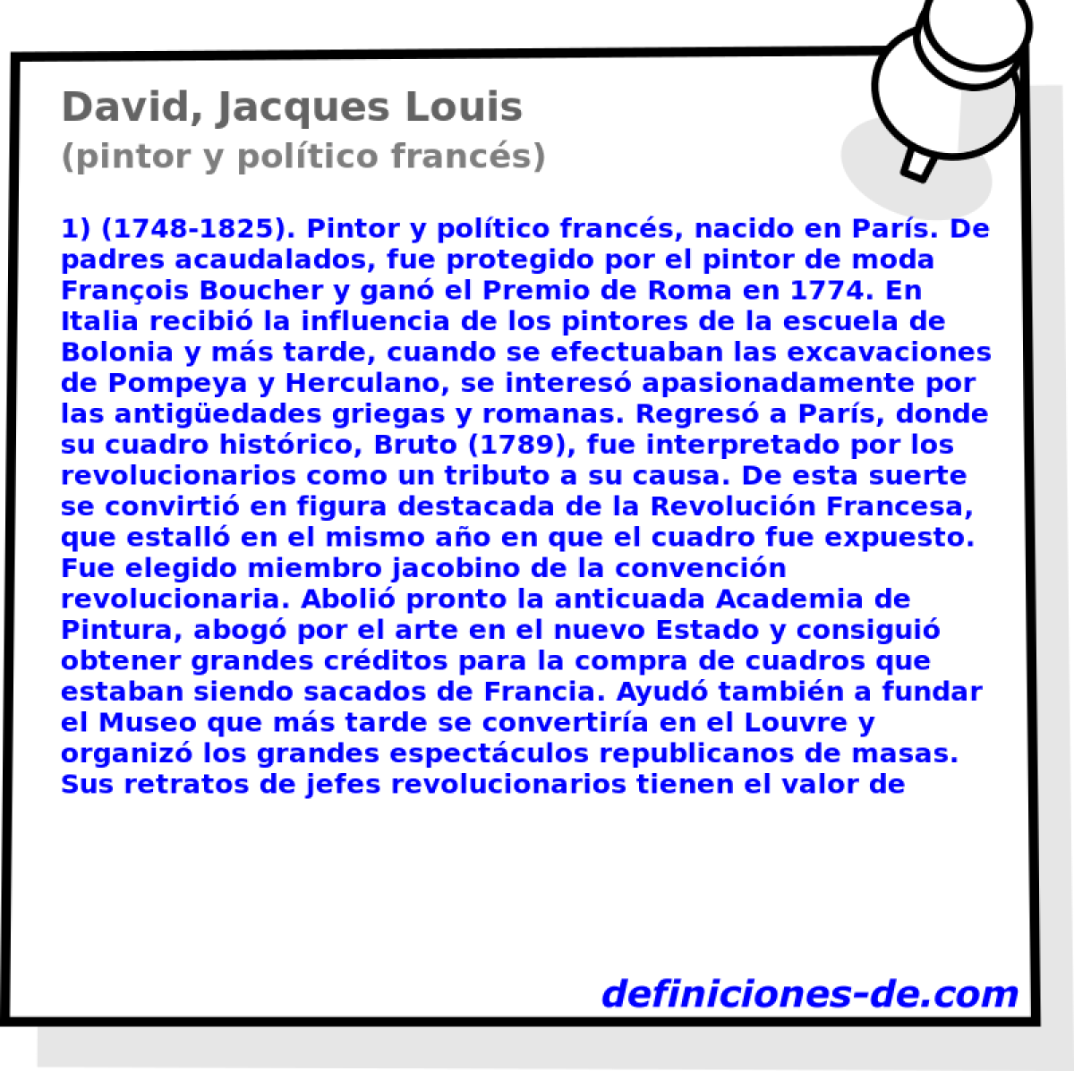 David, Jacques Louis (pintor y poltico francs)