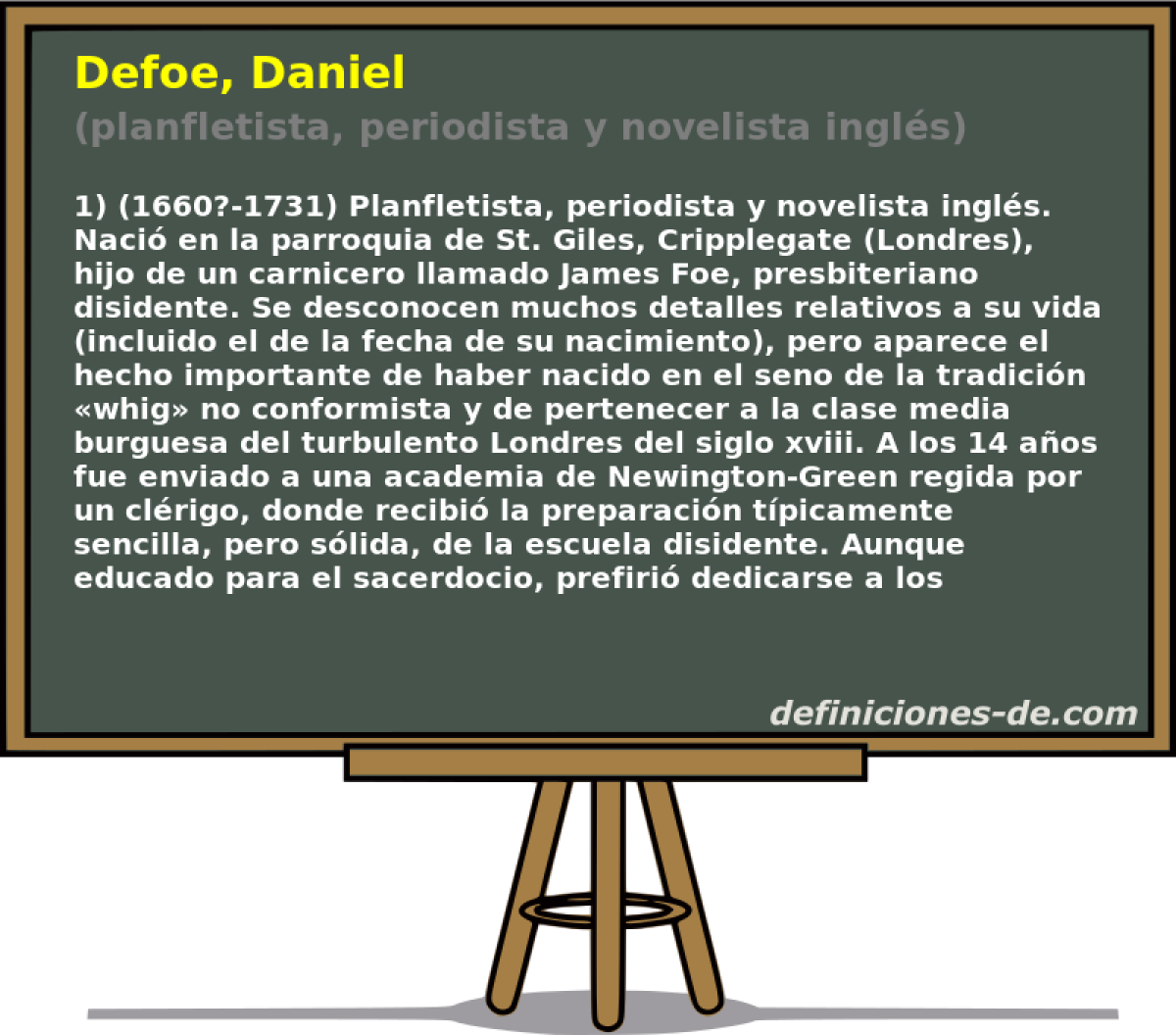 Defoe, Daniel (planfletista, periodista y novelista ingls)
