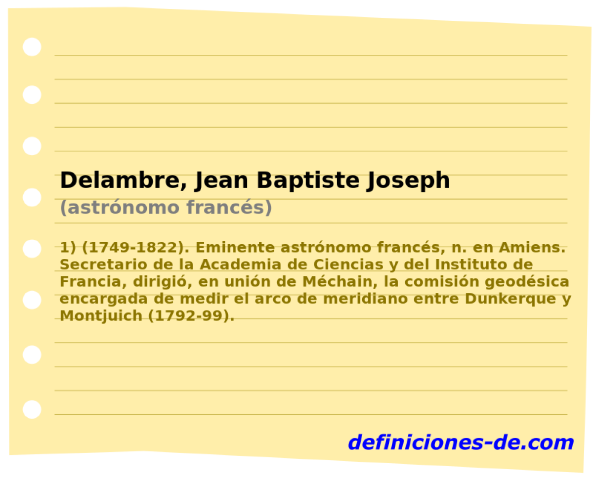 Delambre, Jean Baptiste Joseph (astrnomo francs)