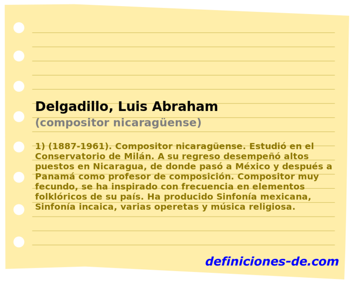 Delgadillo, Luis Abraham (compositor nicaragense)
