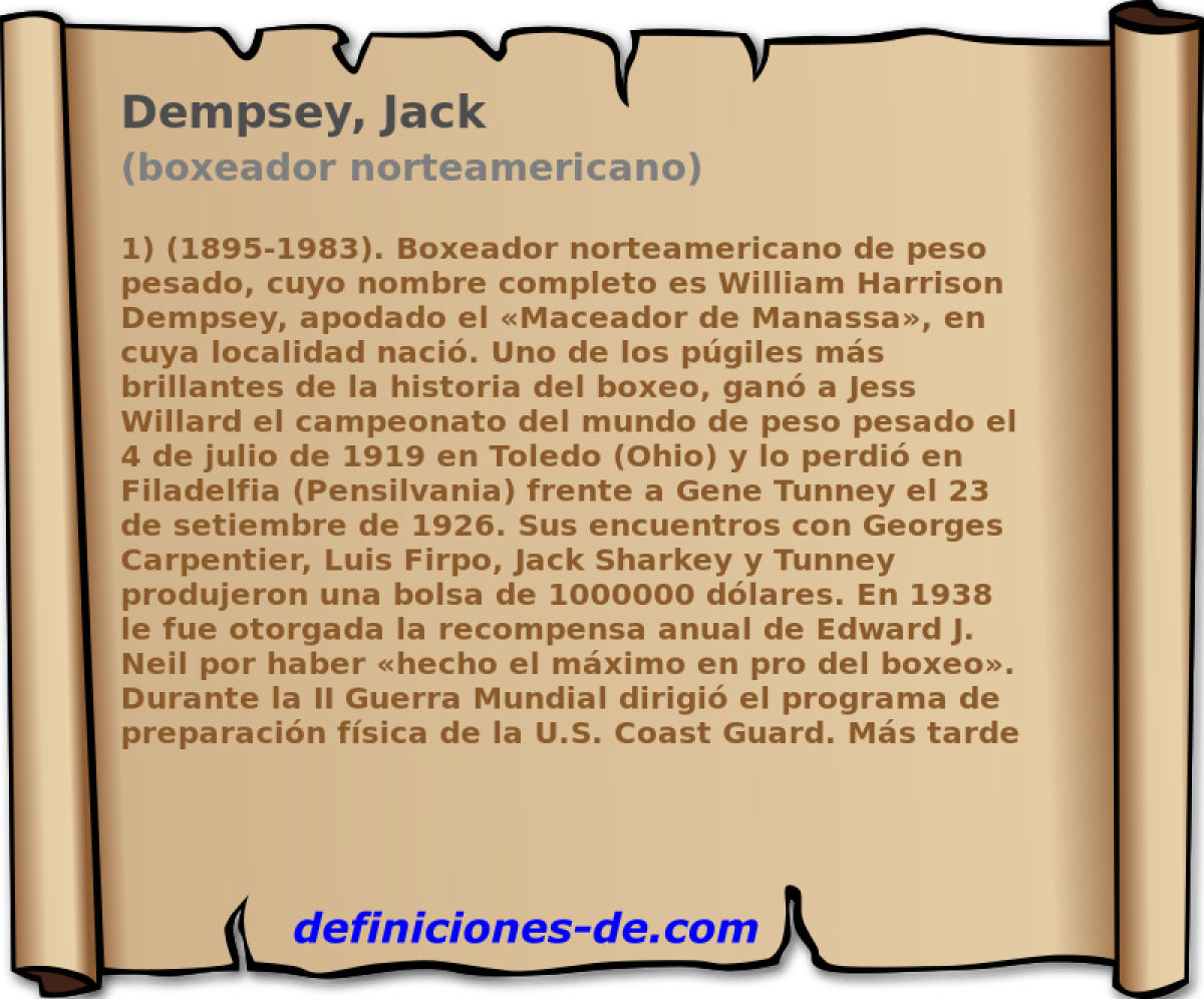 Dempsey, Jack (boxeador norteamericano)