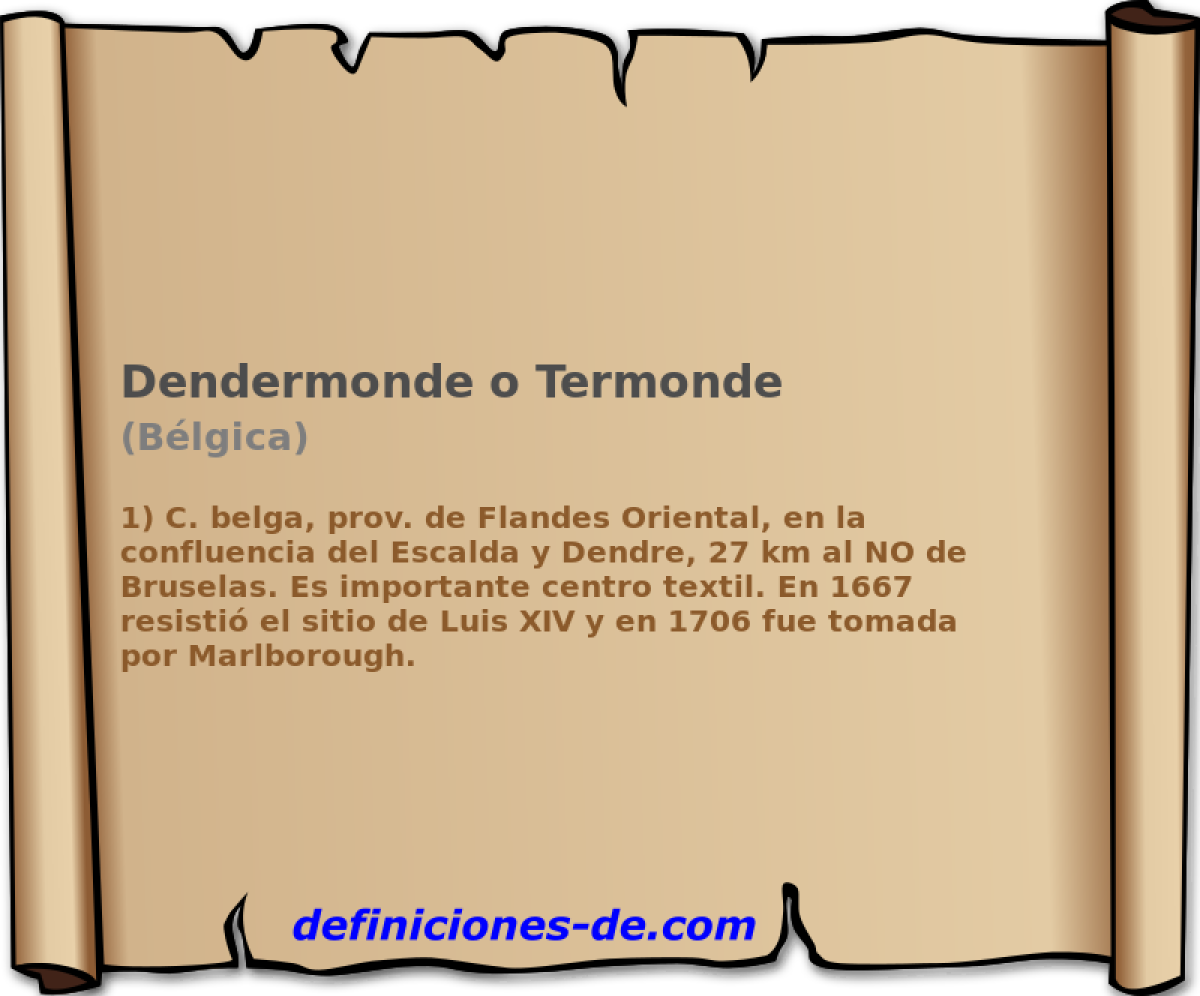 Dendermonde o Termonde (Blgica)