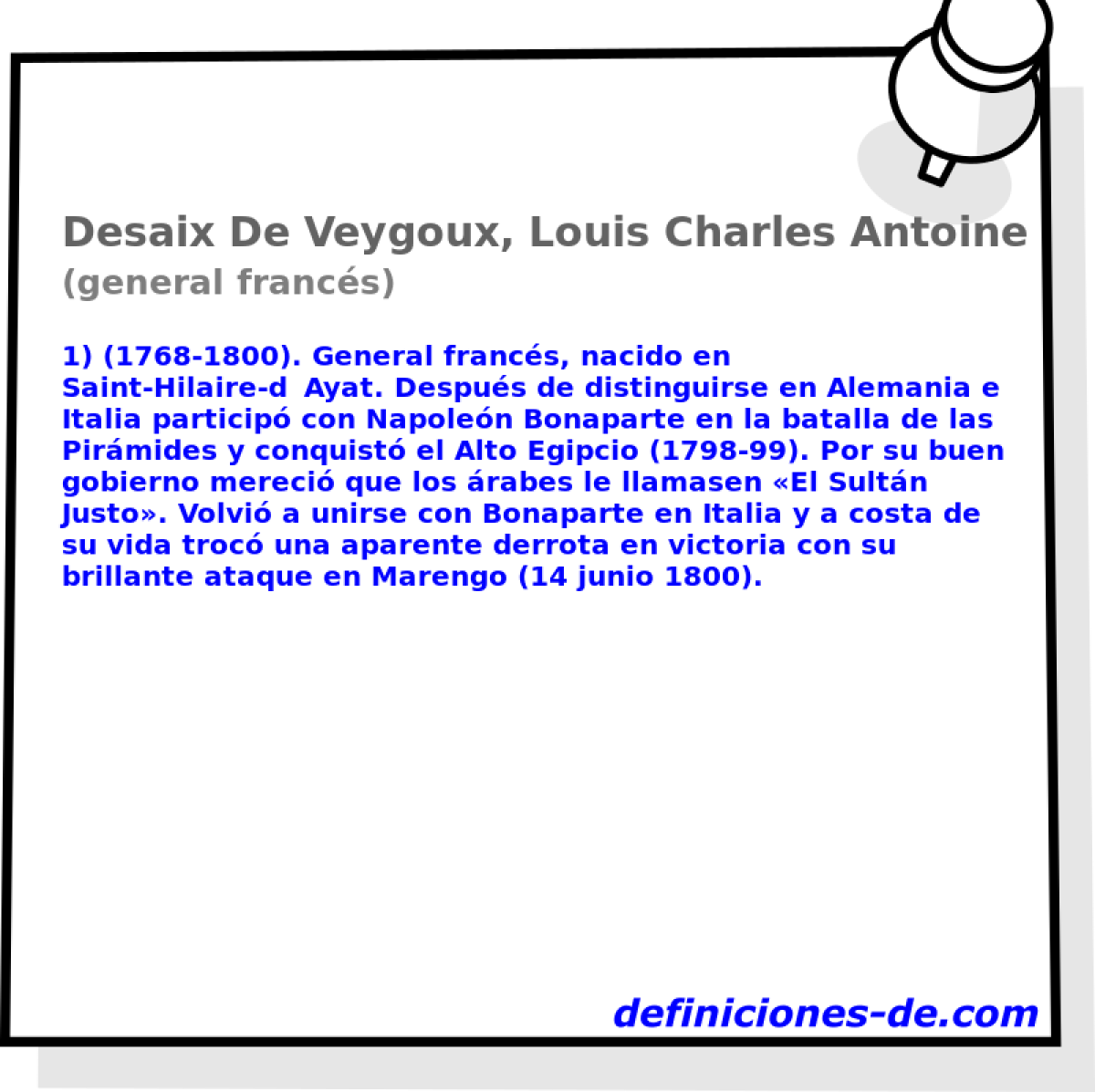 Desaix De Veygoux, Louis Charles Antoine (general francs)