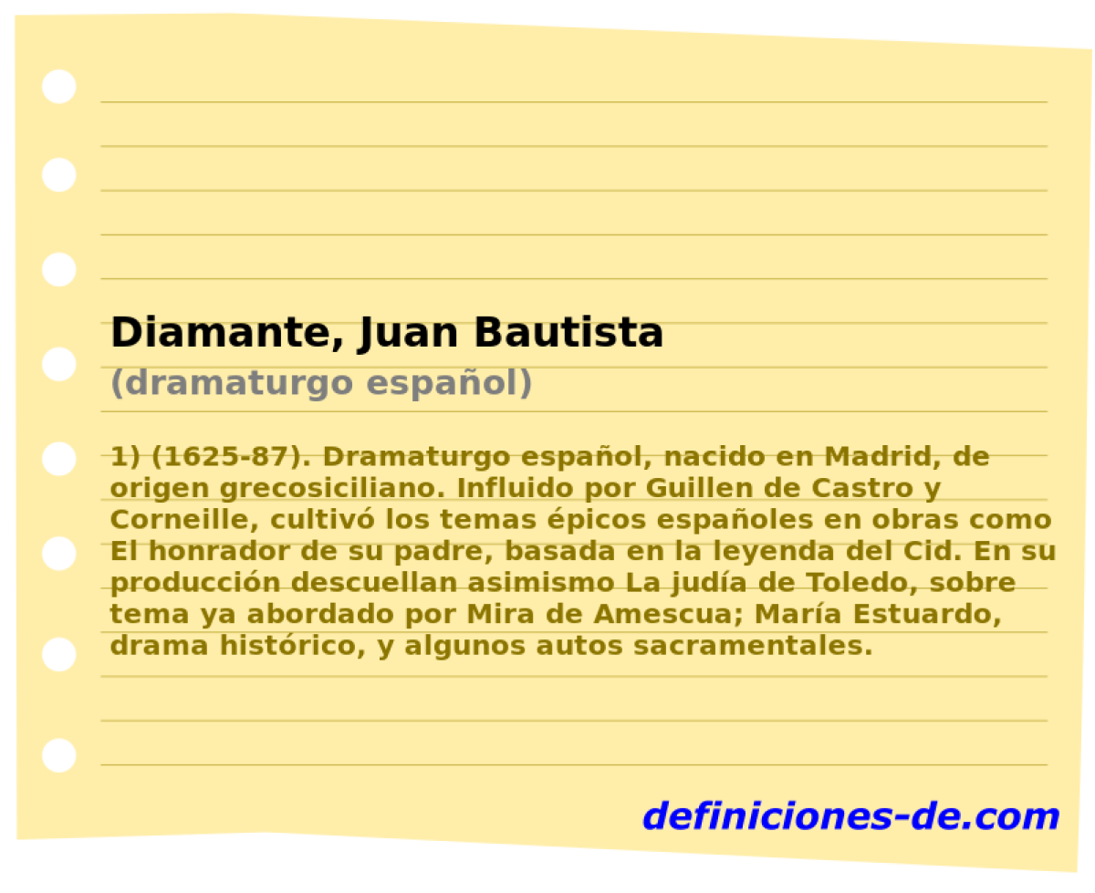 Diamante, Juan Bautista (dramaturgo espaol)