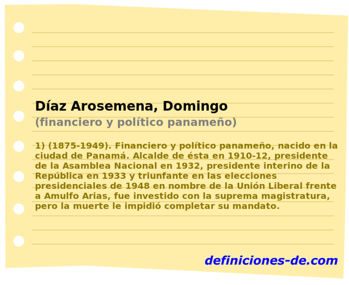 Daz Arosemena, Domingo (financiero y poltico panameo)