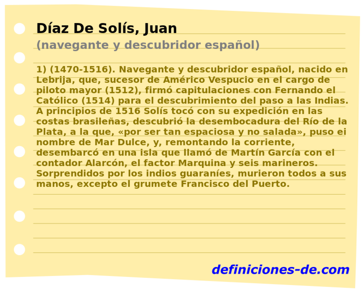 Daz De Sols, Juan (navegante y descubridor espaol)