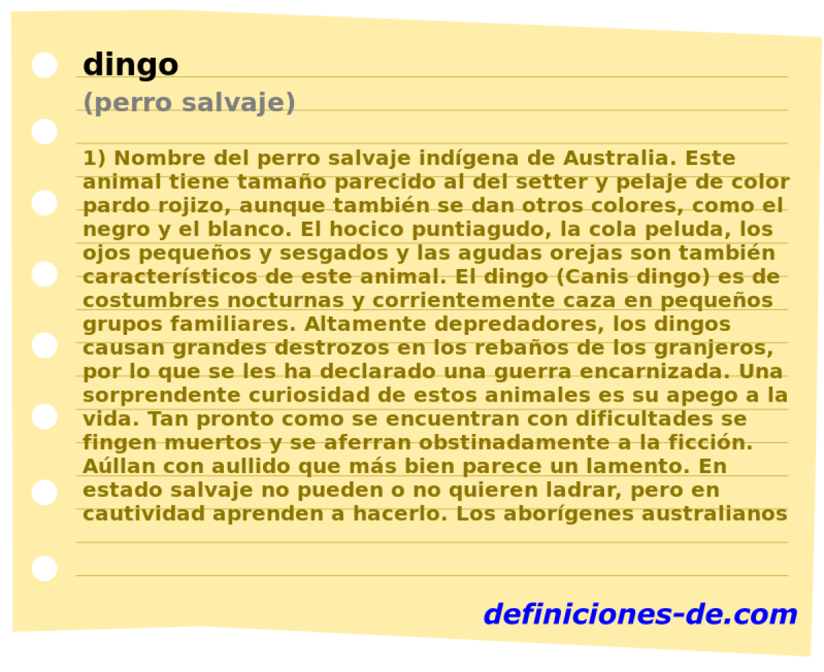 dingo (perro salvaje)