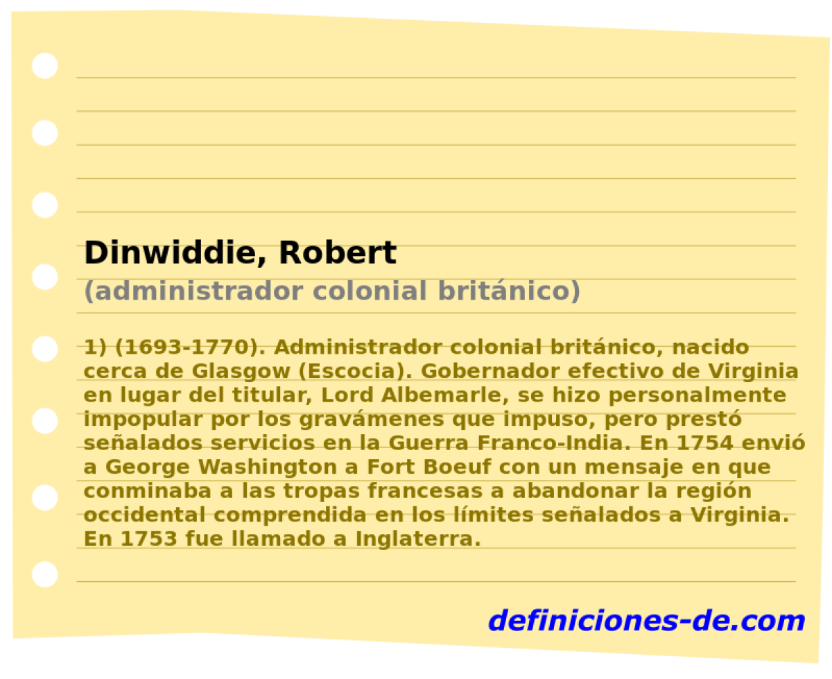 Dinwiddie, Robert (administrador colonial britnico)
