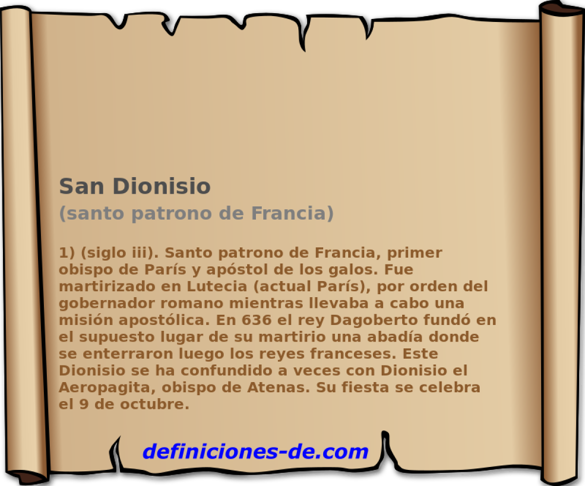 San Dionisio (santo patrono de Francia)