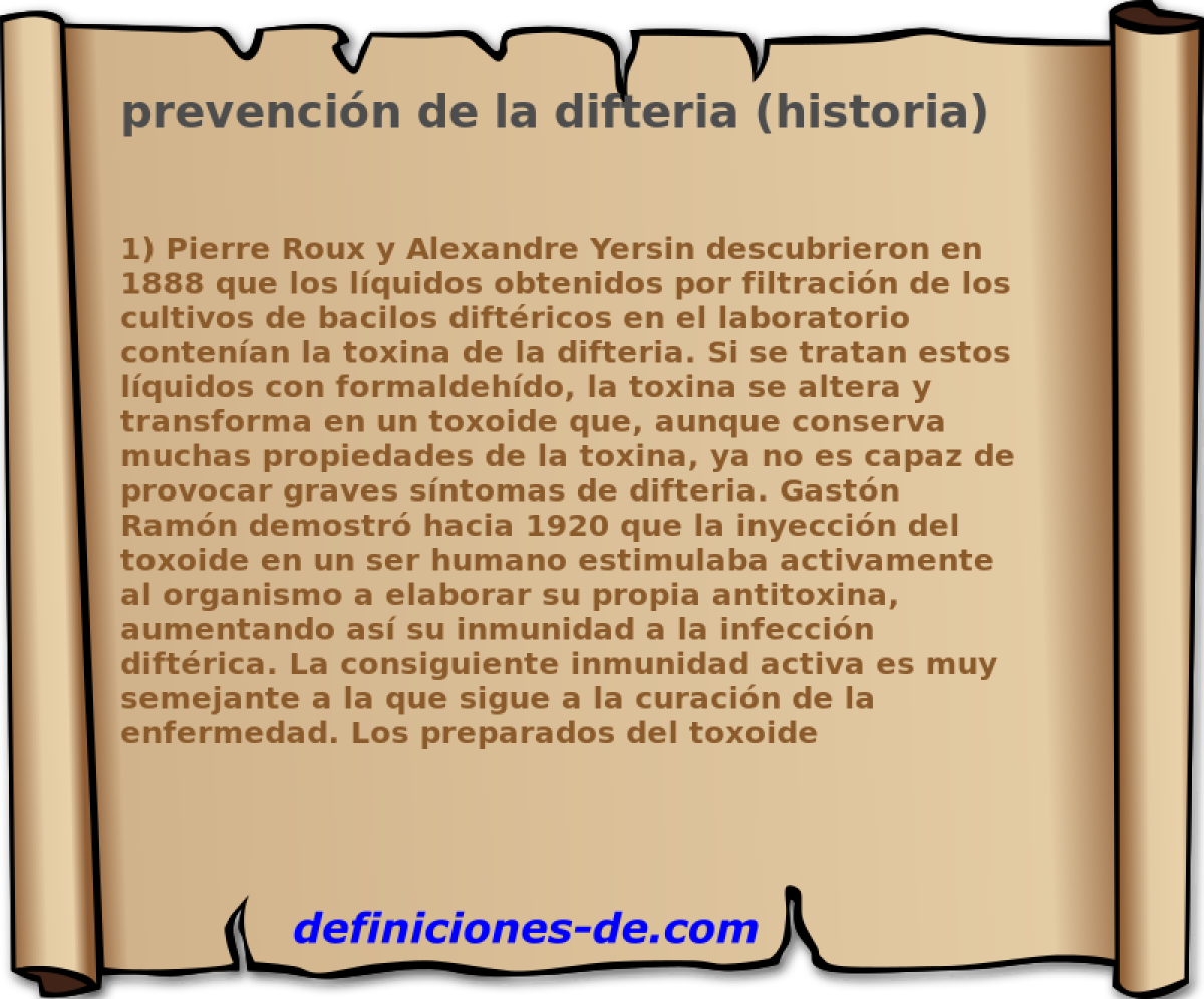 prevencin de la difteria (historia) 