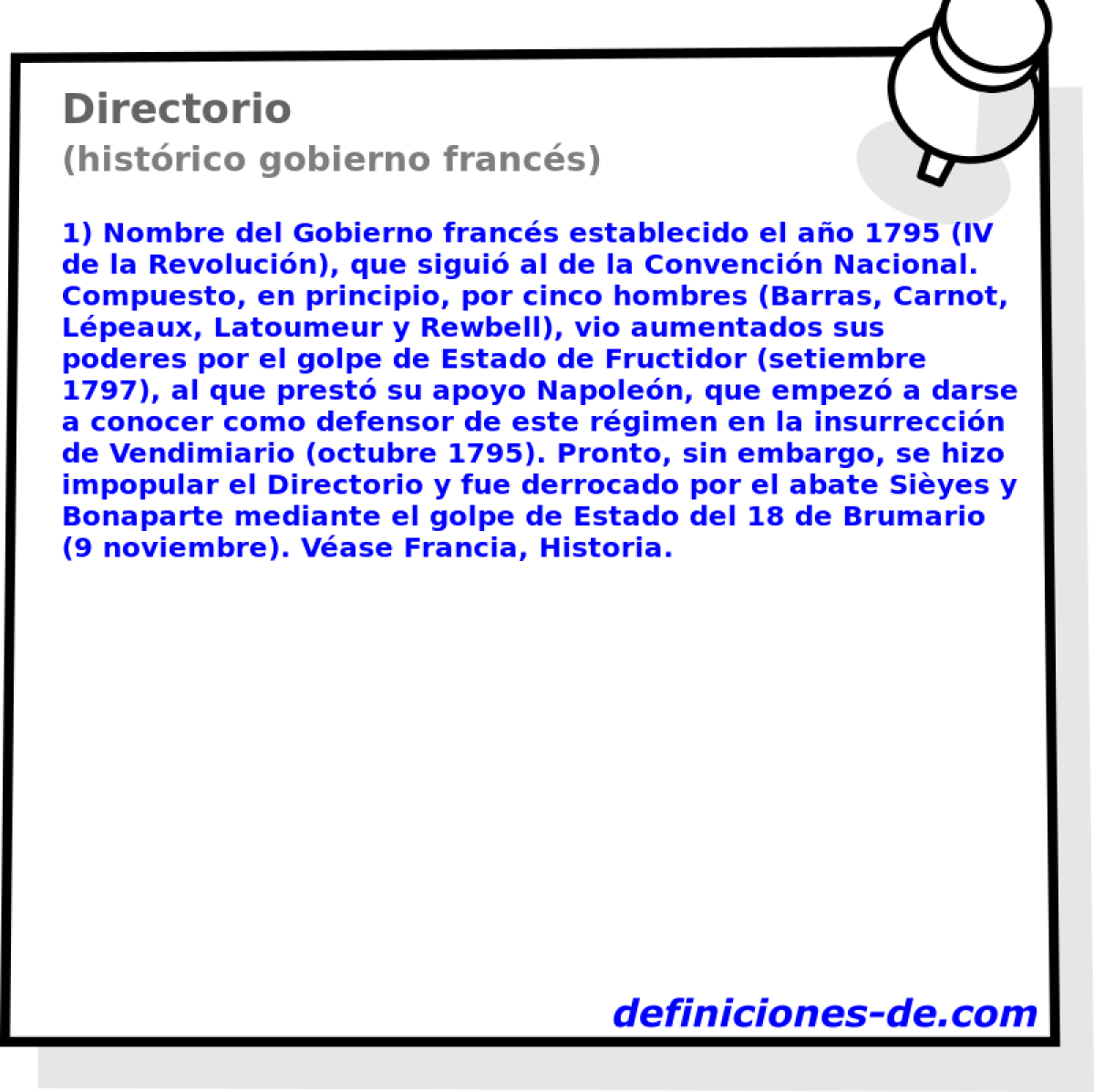 Directorio (histrico gobierno francs)