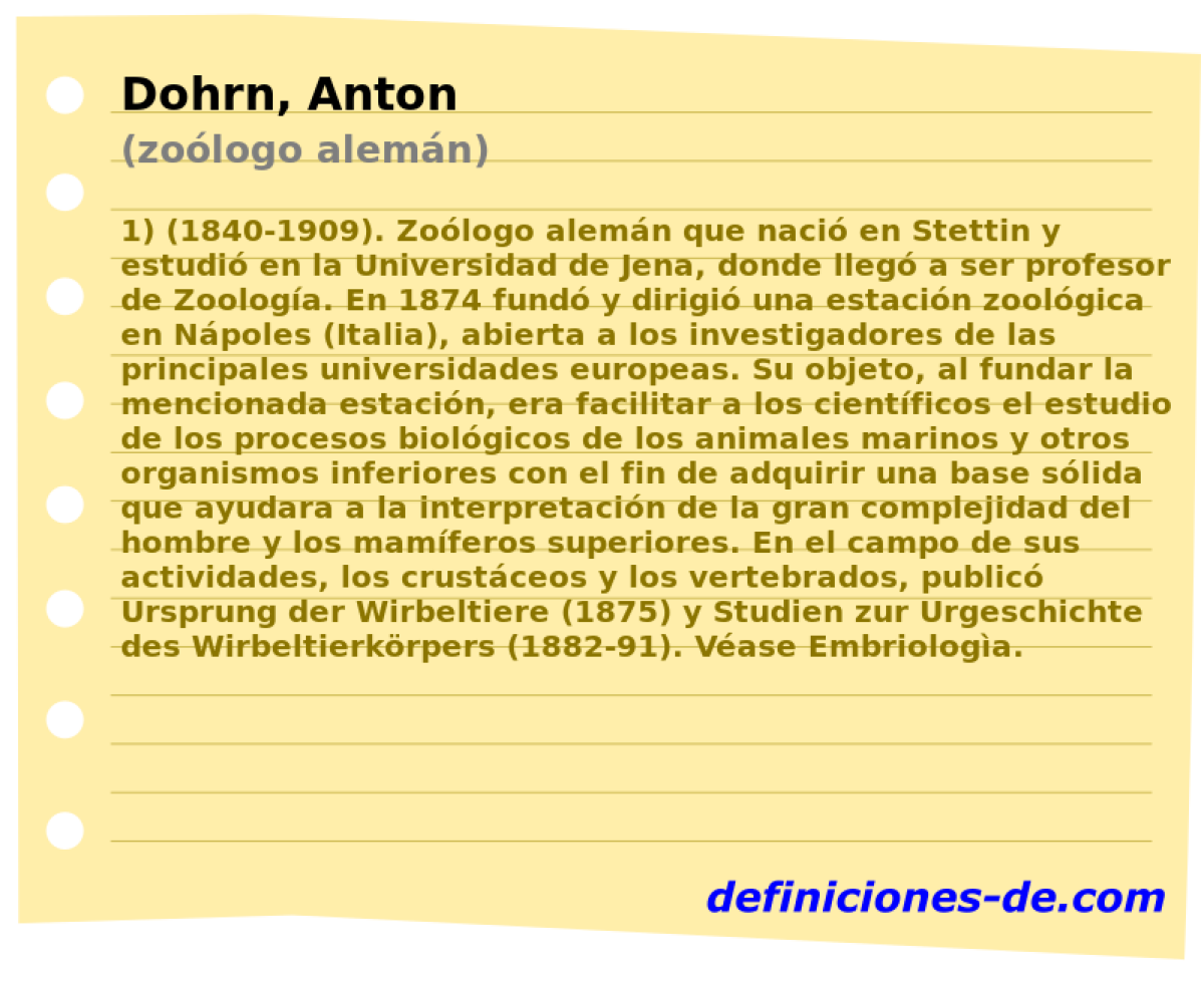 Dohrn, Anton (zologo alemn)