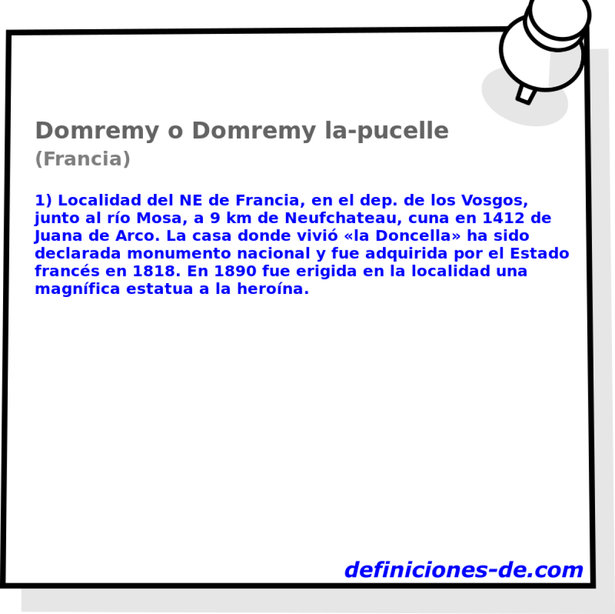 Domremy o Domremy la-pucelle (Francia)