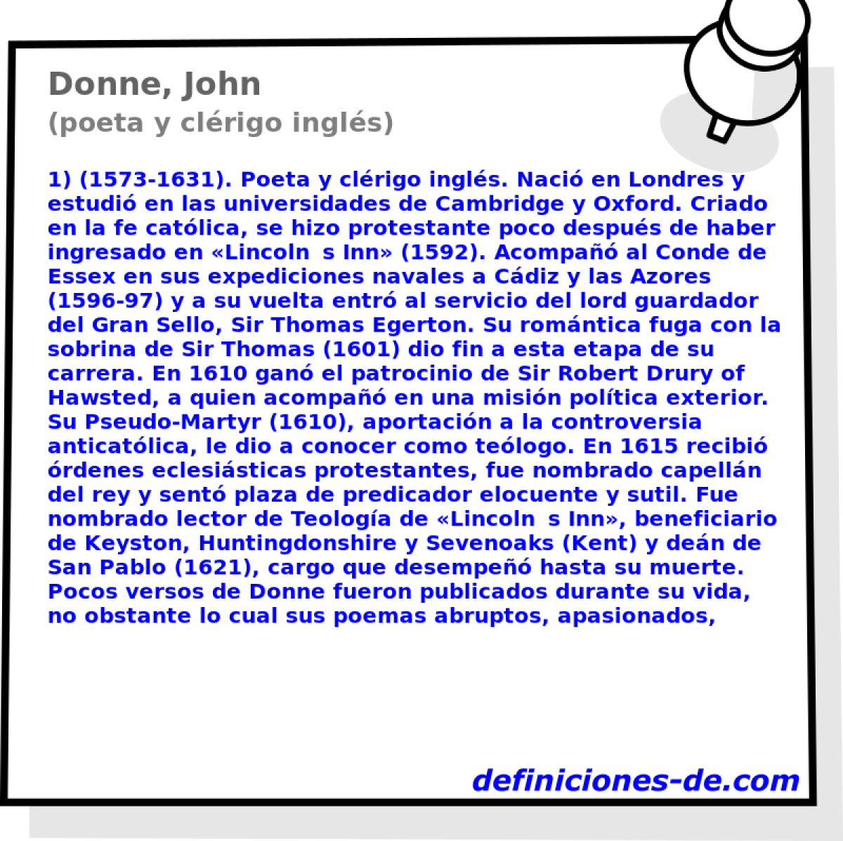 Donne, John (poeta y clrigo ingls)