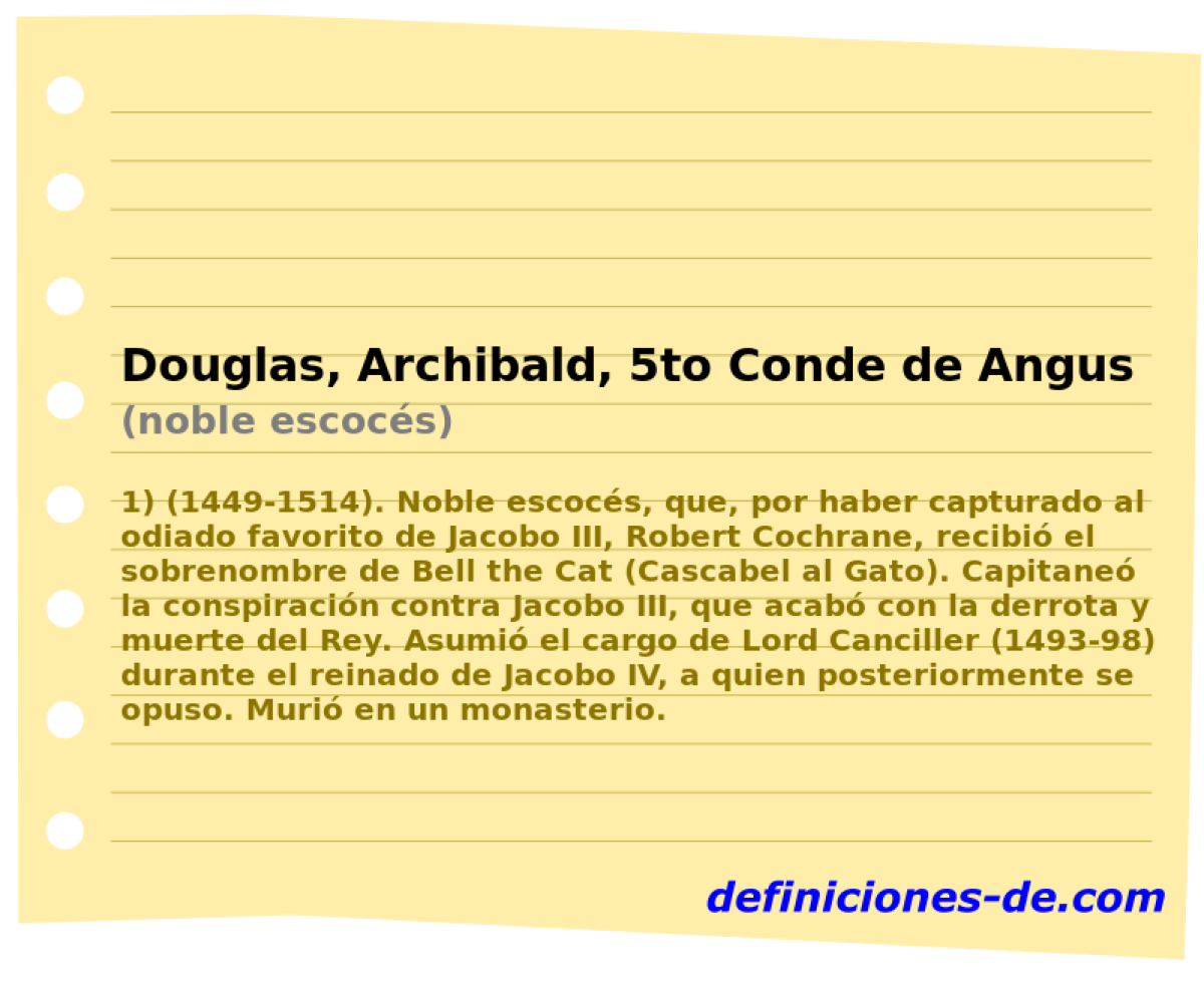 Douglas, Archibald, 5to Conde de Angus (noble escoc�s)