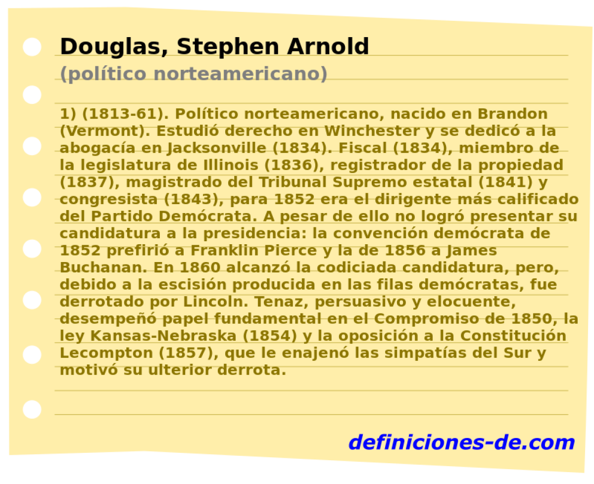 Douglas, Stephen Arnold (poltico norteamericano)