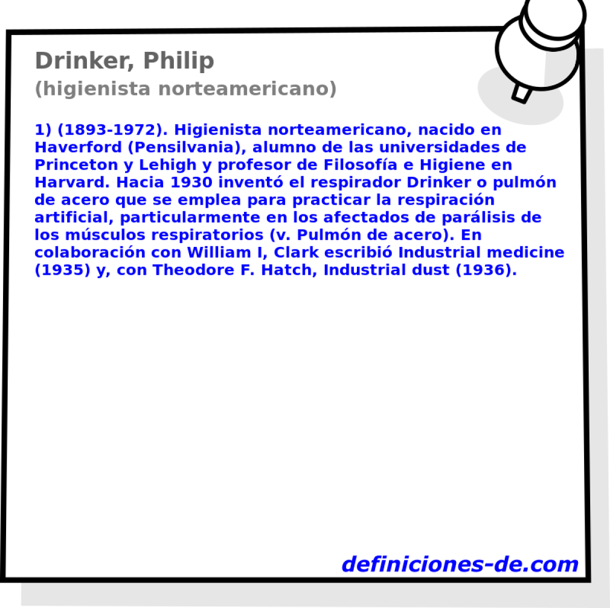 Drinker, Philip (higienista norteamericano)