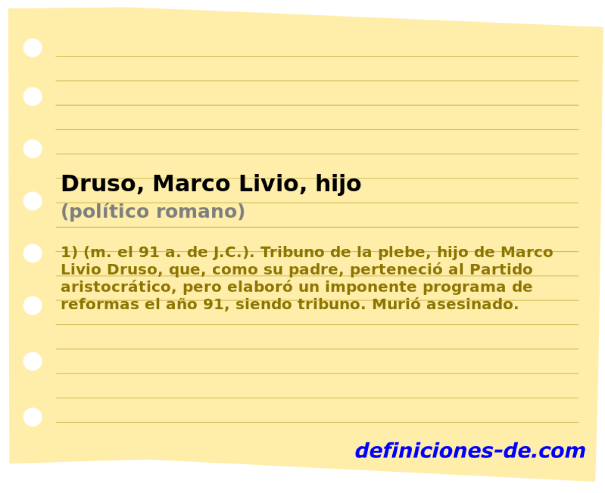 Druso, Marco Livio, hijo (poltico romano)
