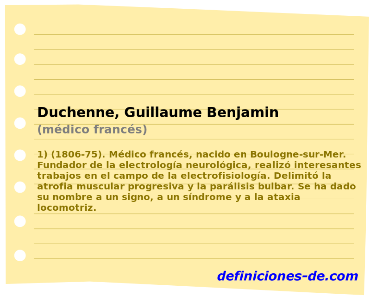 Duchenne, Guillaume Benjamin (mdico francs)