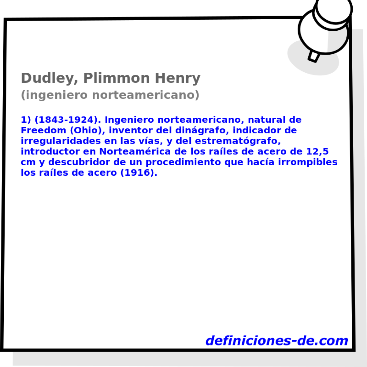 Dudley, Plimmon Henry (ingeniero norteamericano)