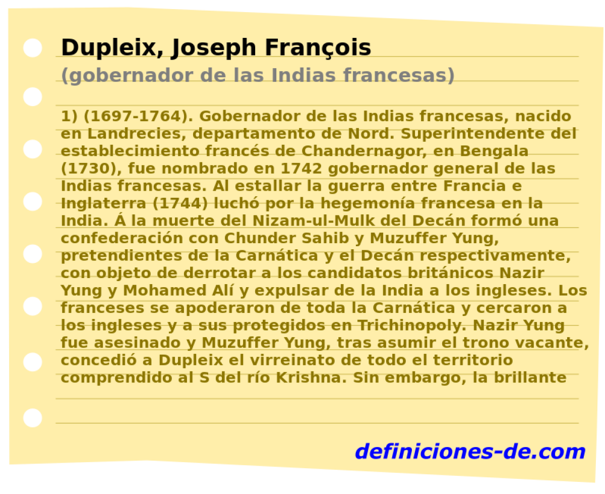 Dupleix, Joseph Franois (gobernador de las Indias francesas)