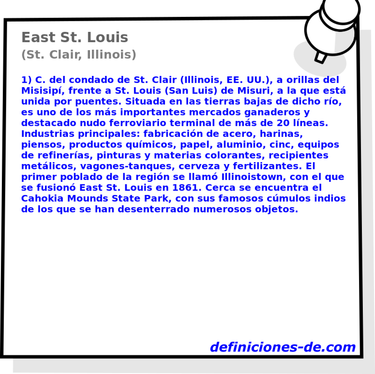 East St. Louis (St. Clair, Illinois)