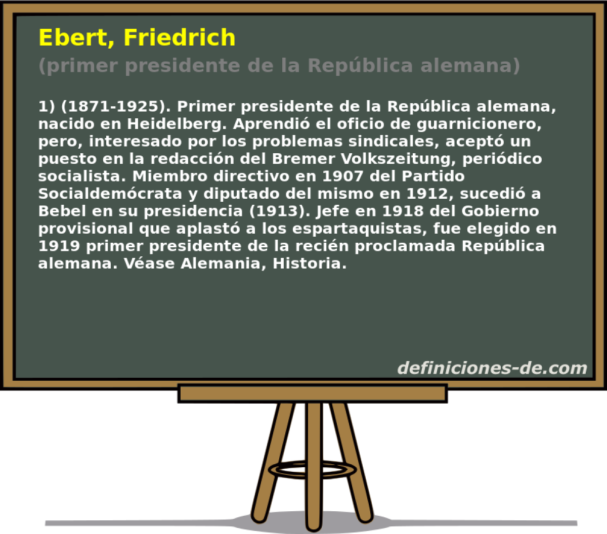 Ebert, Friedrich (primer presidente de la Repblica alemana)