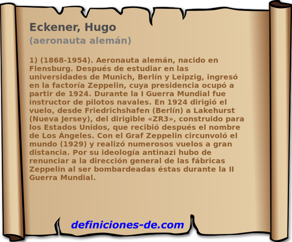 Eckener, Hugo (aeronauta alemn)