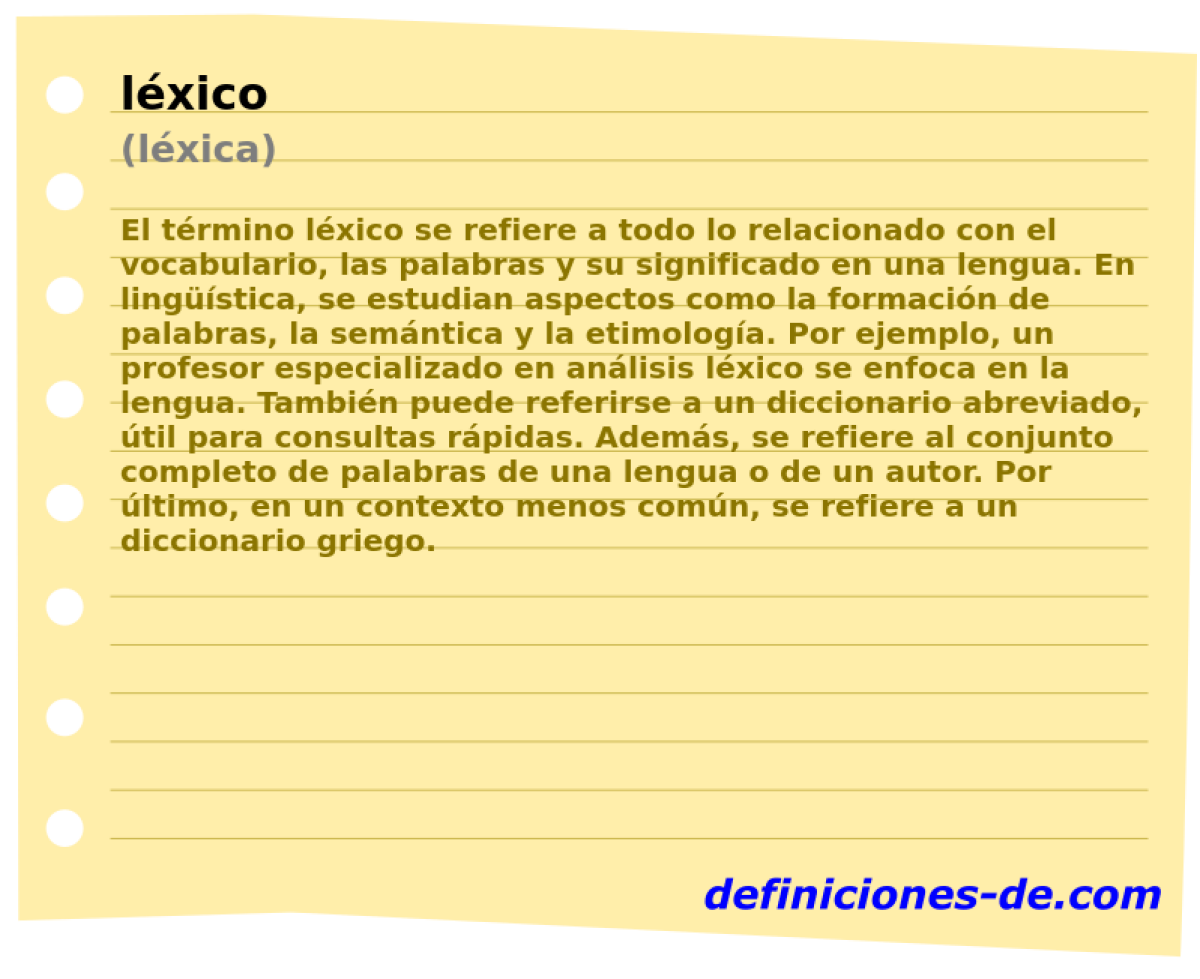 lxico (lxica)